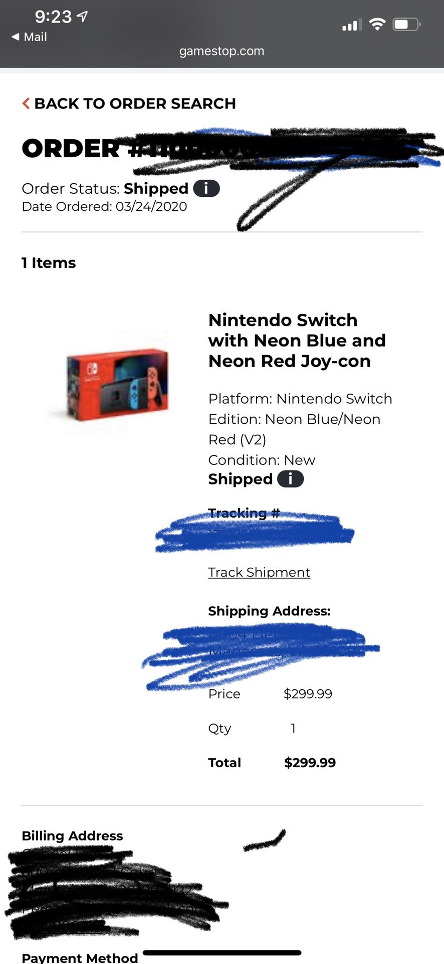 Brand New Nintendo switch Neon / Red New model