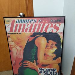 "Loves & Lovers" Large, Spanish Romance Decorative Art Plastic Framed