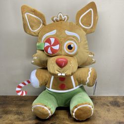 Gingerbread Foxy Jumbo 16” Plush FNAF Christmas 