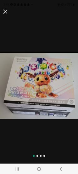 Pokemon Prismatic Evolution Empty Holo Foil Elite Trainer Box