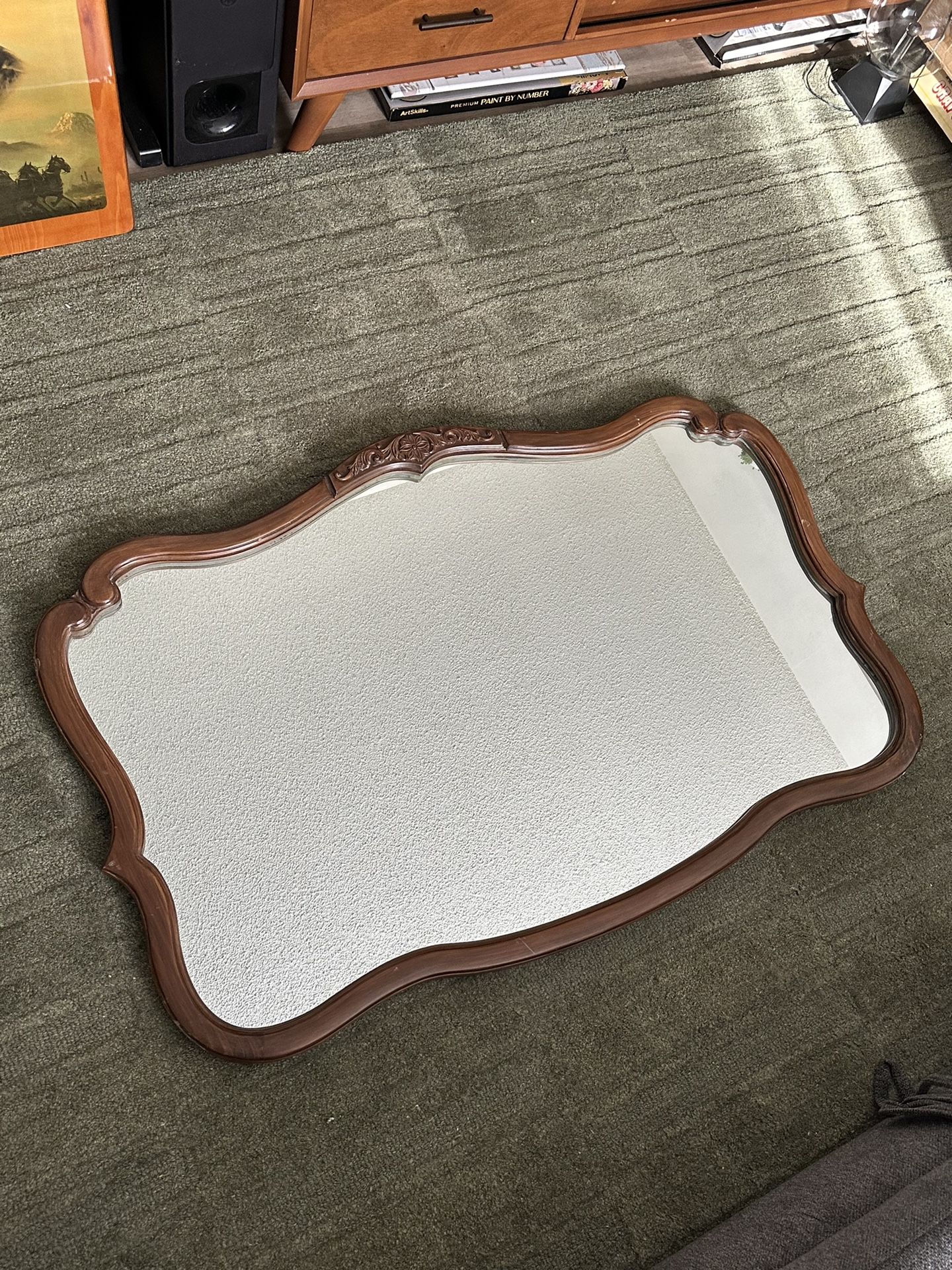 Vintage French Provincial Mid Century Wall Mirror