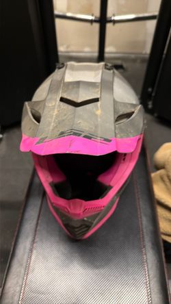LS2 Motocross Helmet Gray and Pink
