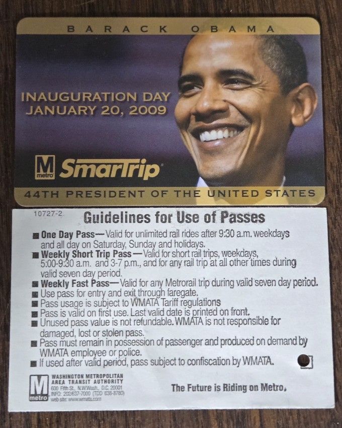 Obama Inauguration Bus Pass