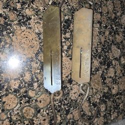 Vintage MORTON & BREMNER WARRANTED AND MADE BY NY Hanging Weight 24 lbs SCALES SET OF 2