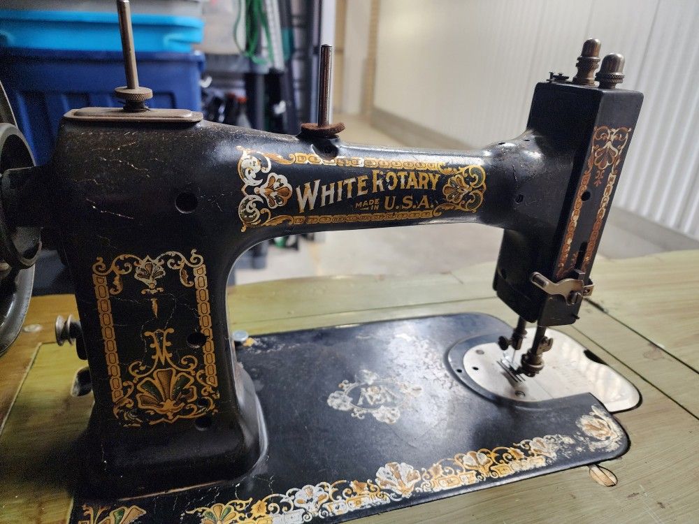 Antique Sewing Machine with built in table