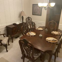 Dining Table Set 8 chairs and buffet Excellent quality “Kathy Ireland Home” brand
