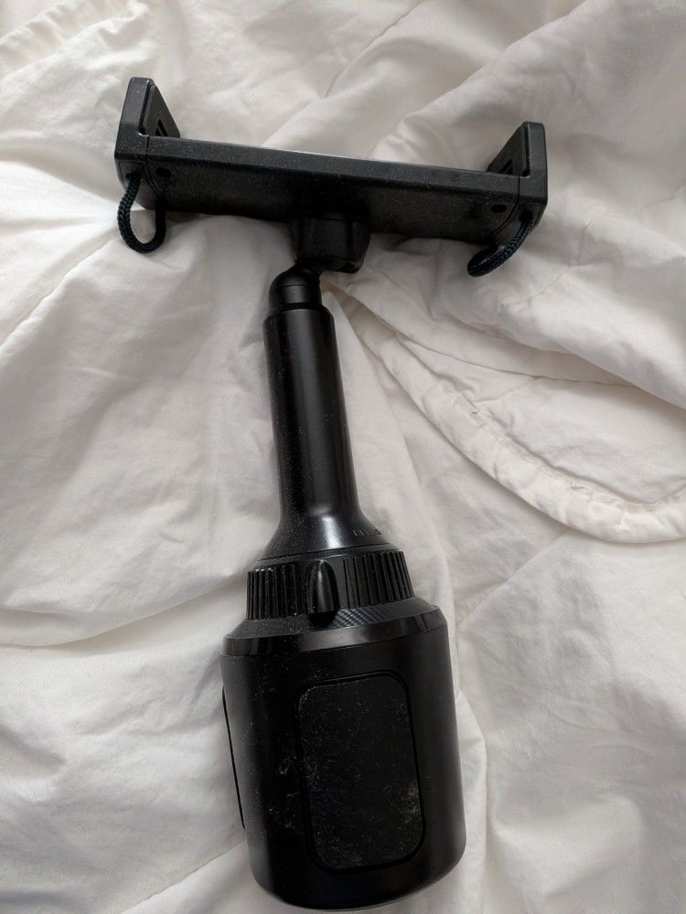 APPS2Car Solid Cup Holder Tablet Mount for Car, Adjustable Height iPad Car Mount for Truck Low Profile Road Trip Essentials Compatible with 4.7-13" iP