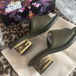 Fendi Style Heavy Leather Shoes 6.5
