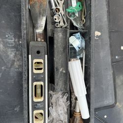 Tool Tray, Craftsman Torpedo Level, Russel Putty Knife And More