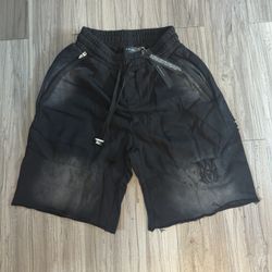 Amiri Distressed Black Shorts (M)