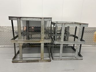 Rustic Metal Stackable Side Tables