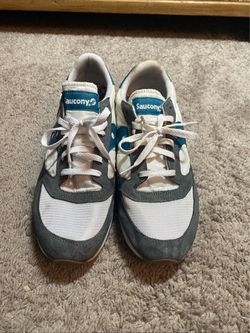 Vintage Saucony Low-Top Sneakers Gray Teal White