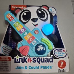 Fisher-Price Link Squad Jam & Count Panda Baby Learning Toy with Music & Lights,