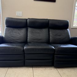 Italy Leather Sofa With Recliners 