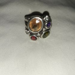 Sterling Silver Gem Ring
