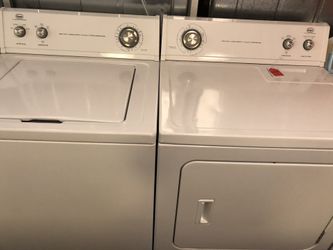 Used Roper washer and dryer set. 1 year warranty