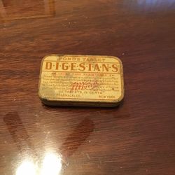 Antique Vintage 1920’s Ponds Tablet Digestans Tin