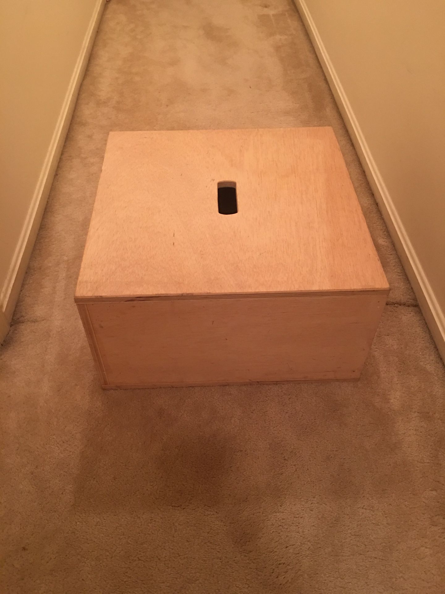 Large wooden storage box