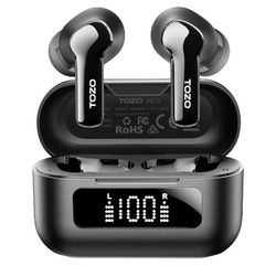 Hybrid Active Noise Cancelling Wireless Earbuds with 6 Mics AI Clear Call Ear Buds 55H Playtime with LED Display 32 Preset EQs via APP Bluetooth 5.3 I