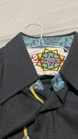 Roberto Graham Black/Gray Marled Knit Sweater or Top