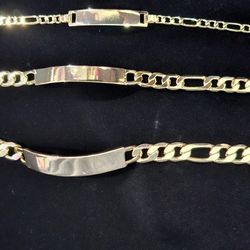 Nice Laminated Gold Bracelets, Esclavas De Oro laminado