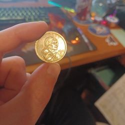 Rare Sacajawea P Mint Dollar Wounded Eagle Coin 