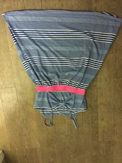 Small Blue and Hot Pink Dress w/ cutout back