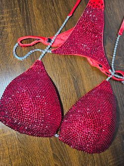 Red bikini – adjustable bottom & top with cups 34 DD