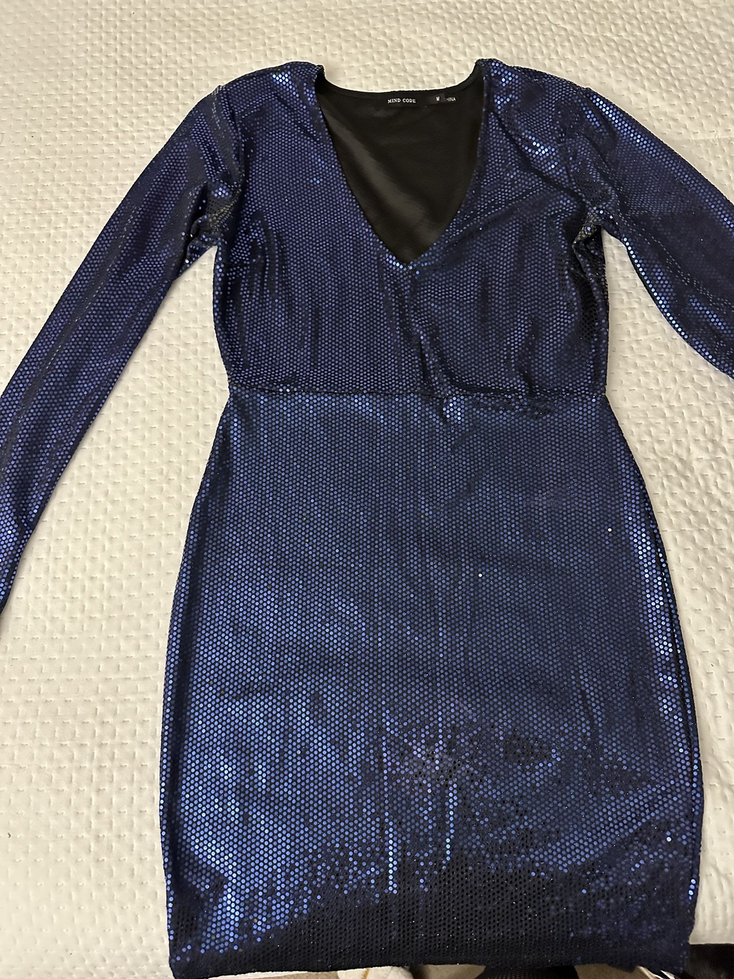Royal Blue Sequins Dress
