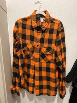 Men’s Orange / Black Flannel Size XL