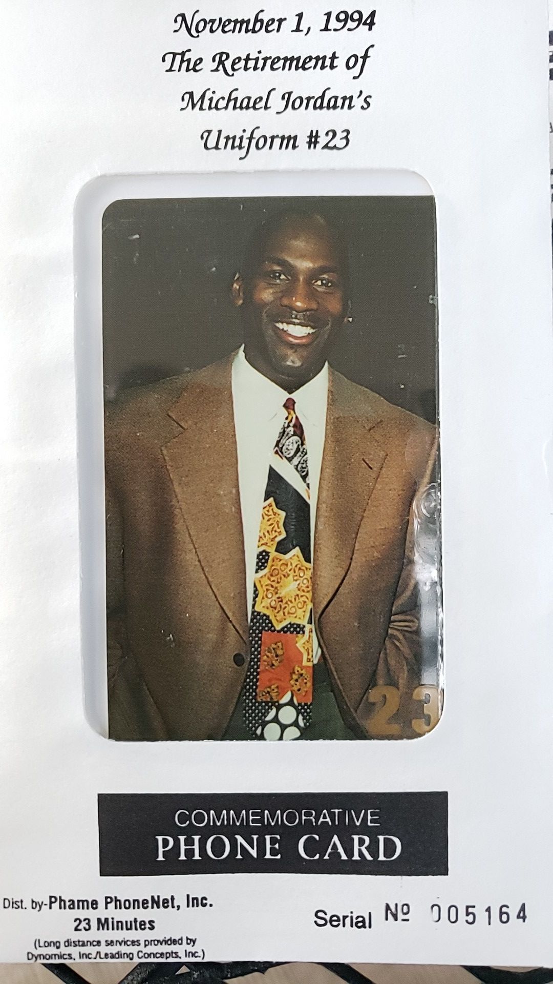 Michael Jordan phone card