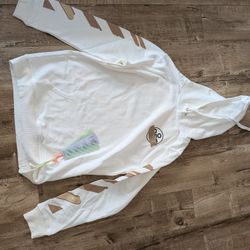 off white tape hoodie XL