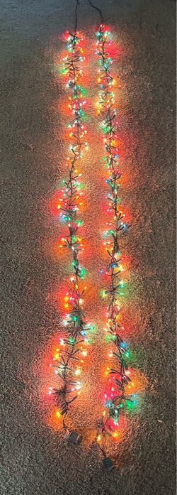 Loose Set UL Decorative Lighting String – 80 Inch LED Multicolored Icicle Cluster Lights Set of 2