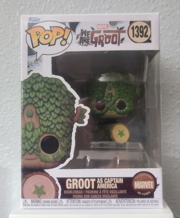 Marvel Funko Pop- Groot as Captain America