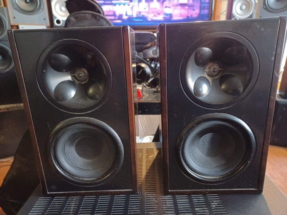 KLIPSCH WB14 WIRED BOOKSHELF SPEAKERS 400 WATTS SUNFIRE DUAL SUBWOOFER $600 FINAL PRICE SEE 👀 ALL PICTURES 