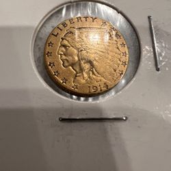 1914 $2.5 Indian Head Gold Coin