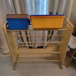 Toy Bin Rack