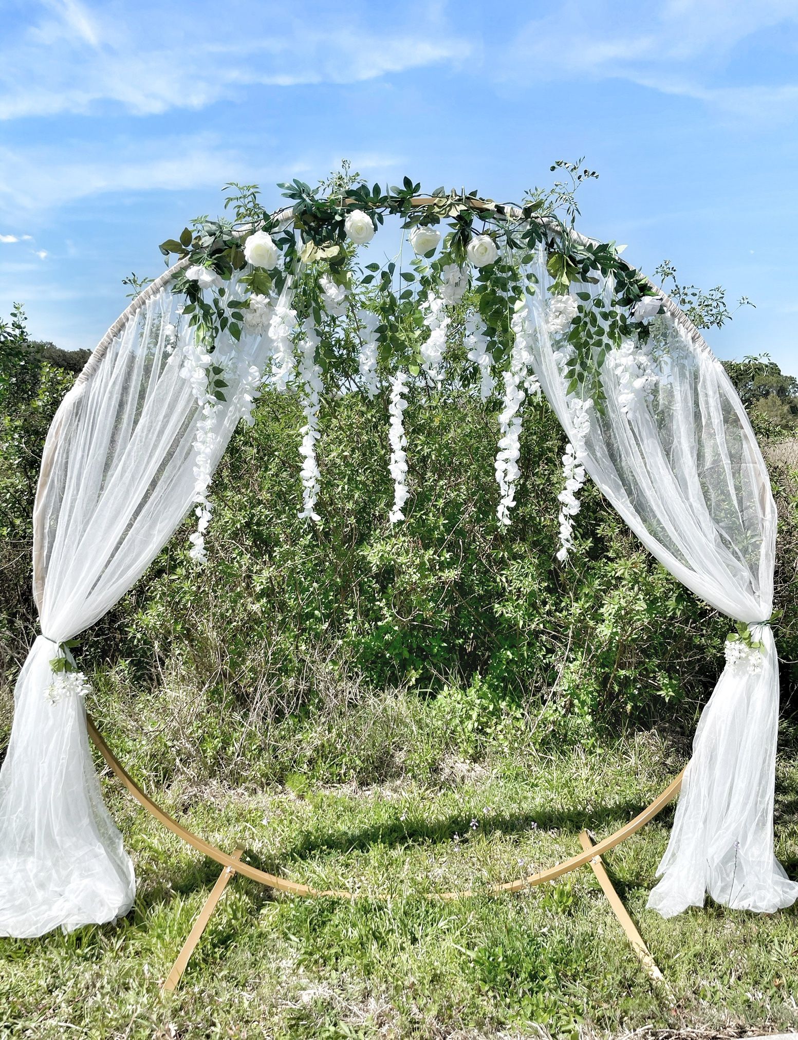 Circle Gold Backdrop for Wedding/Special Event or Party