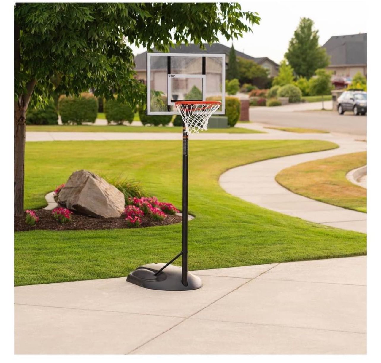 Adjustable Youth Portable Basketball Hoop, 30 inch Polycarbonate 