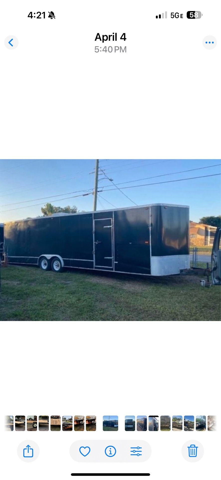 8.5 X 30 Enclosed Cargo / Car Hauler /Trailer With A/C Bill Of Sale $9000.00 or best offer No Low Ballers