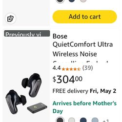 Brand New Bose QuietComfort Noise Canceling Earbuds