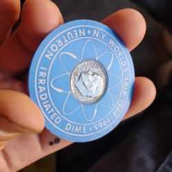 Vintage World's Fair Irradiated Silver Dime
