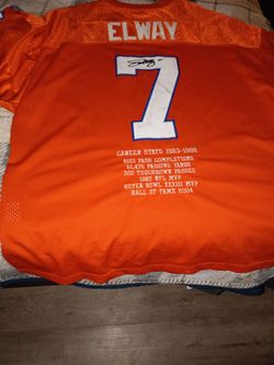 Throwback Bronco autographed jersey