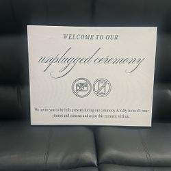 Unplugged Ceremony Sign 