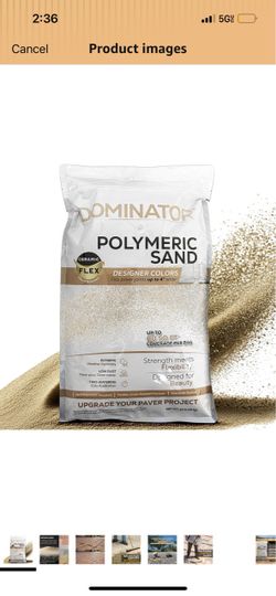 40 Pound Natural Ivory DOMINATOR Polymeric Sand with Revolutionary Ceramic Flex Technology for Stabilizing Paver Joints/Gaps, 1/8” up to 4”, Professio