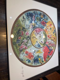 Marc Chagall Autographed Paris Opera Ceiling poster