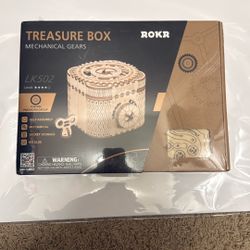 Mechanical Gears Treasure Box 3-D Wooden Puzzle