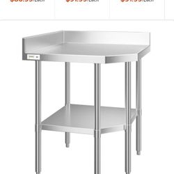 Stainless steel corner table