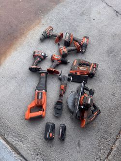 RIDGID 18V Cordless Power Tool Lot