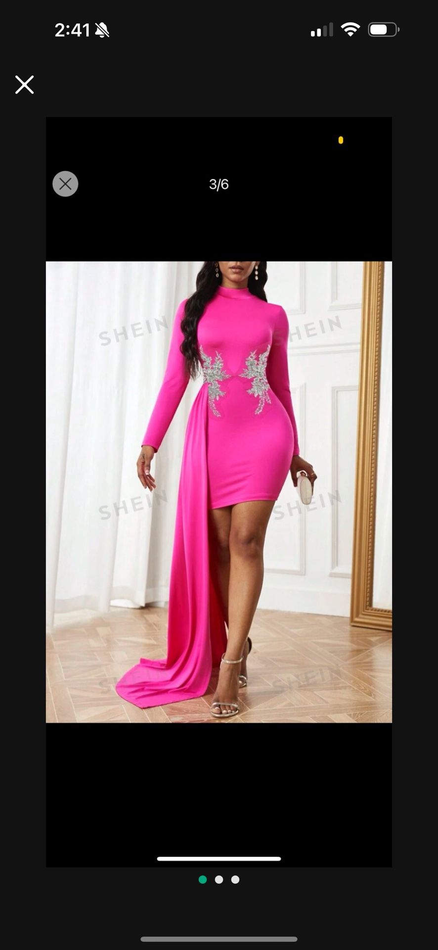 NEW - Pink Draped Dress - Sm